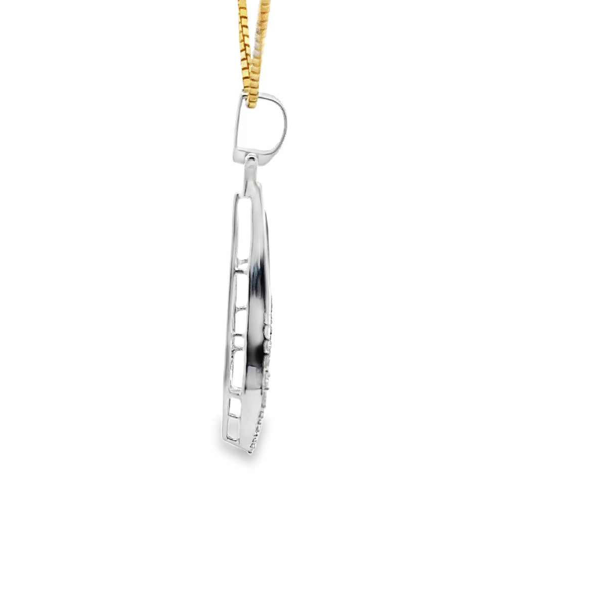 14k Two-Tone Gold Pendant with Diamonds