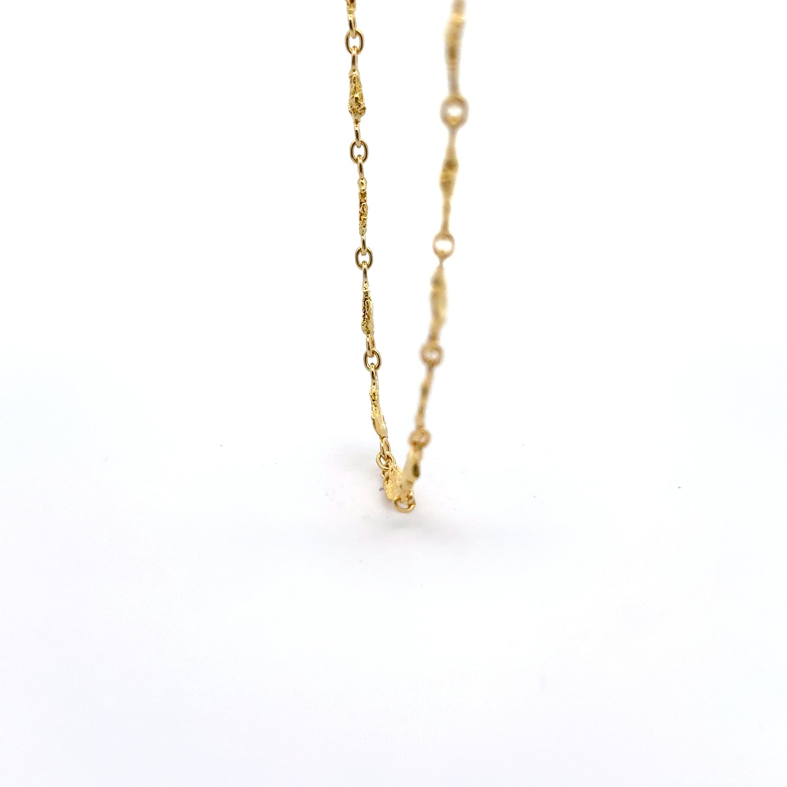 24 inch Natural Gold Nugget Necklace
