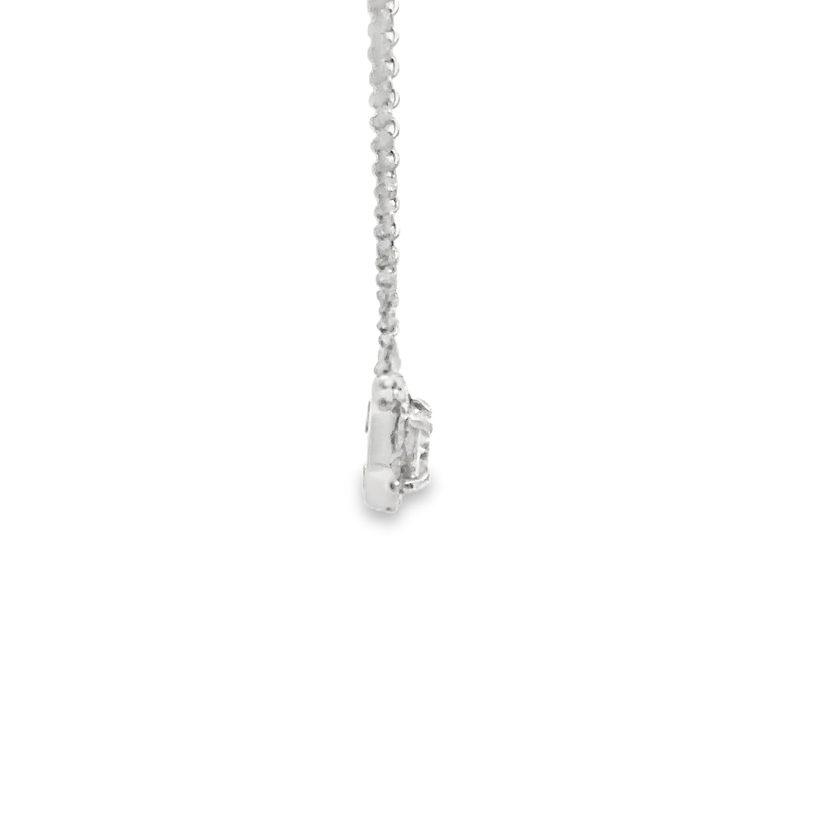 14k White Gold Diamond Pendant