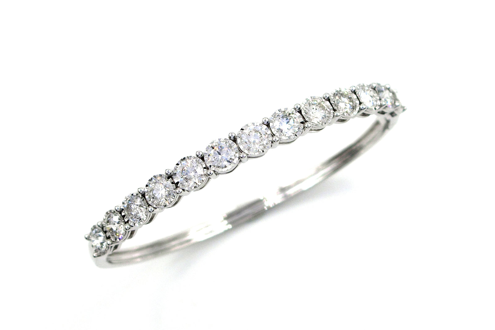 Miracle Mark Bangles Made In 14K White Gold