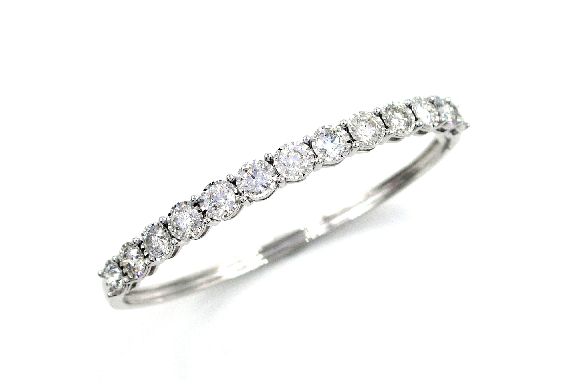 Miracle Mark Bangles Made In 14K White Gold