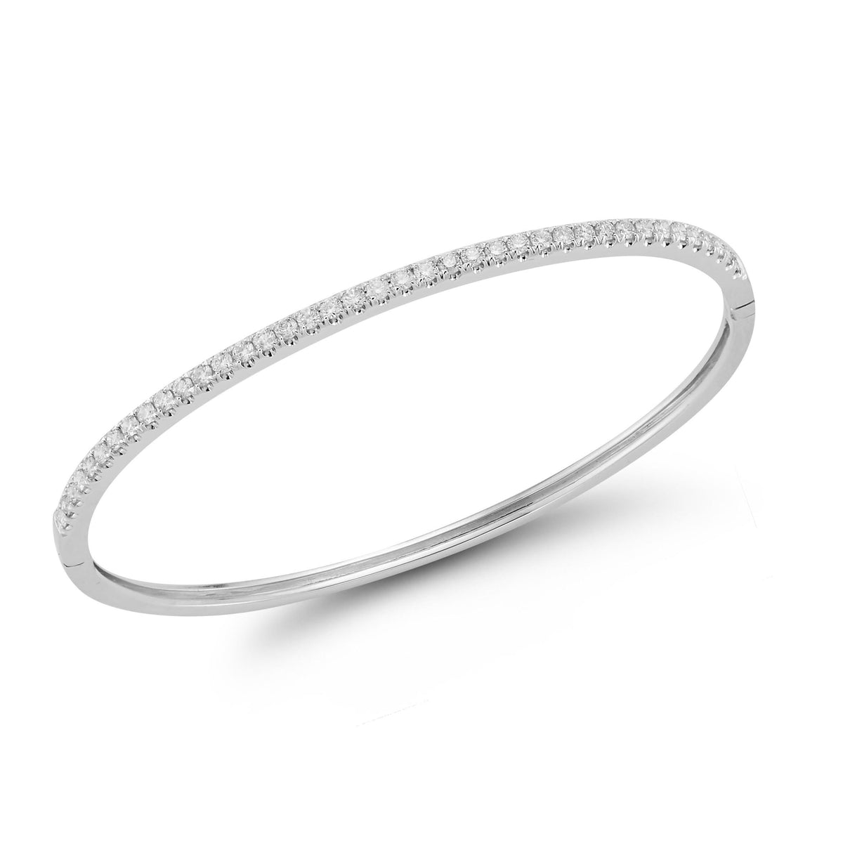 Basic Bangles Made In 14K White Gold