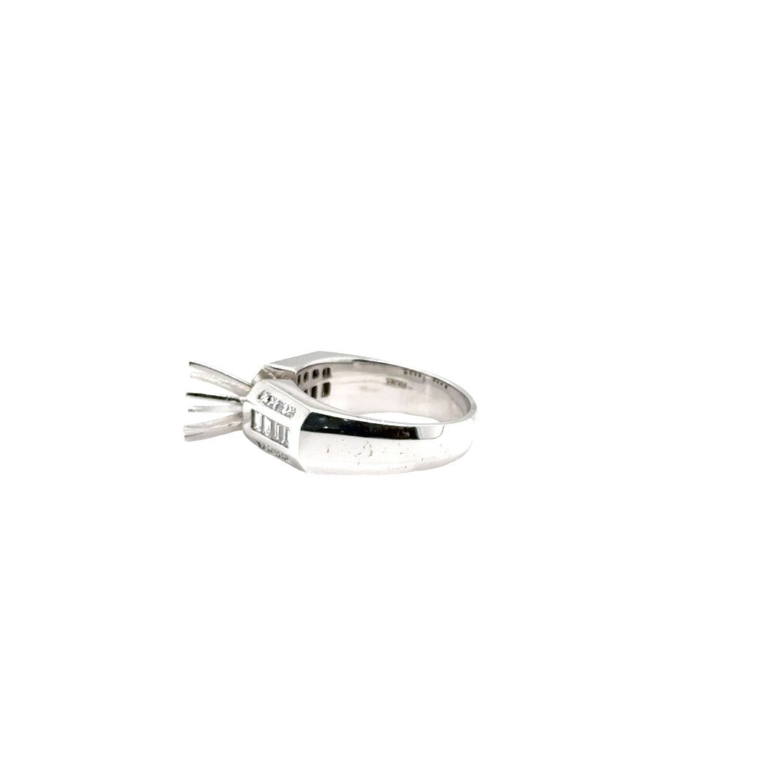14k White Gold Diamond Semi Mount Ring