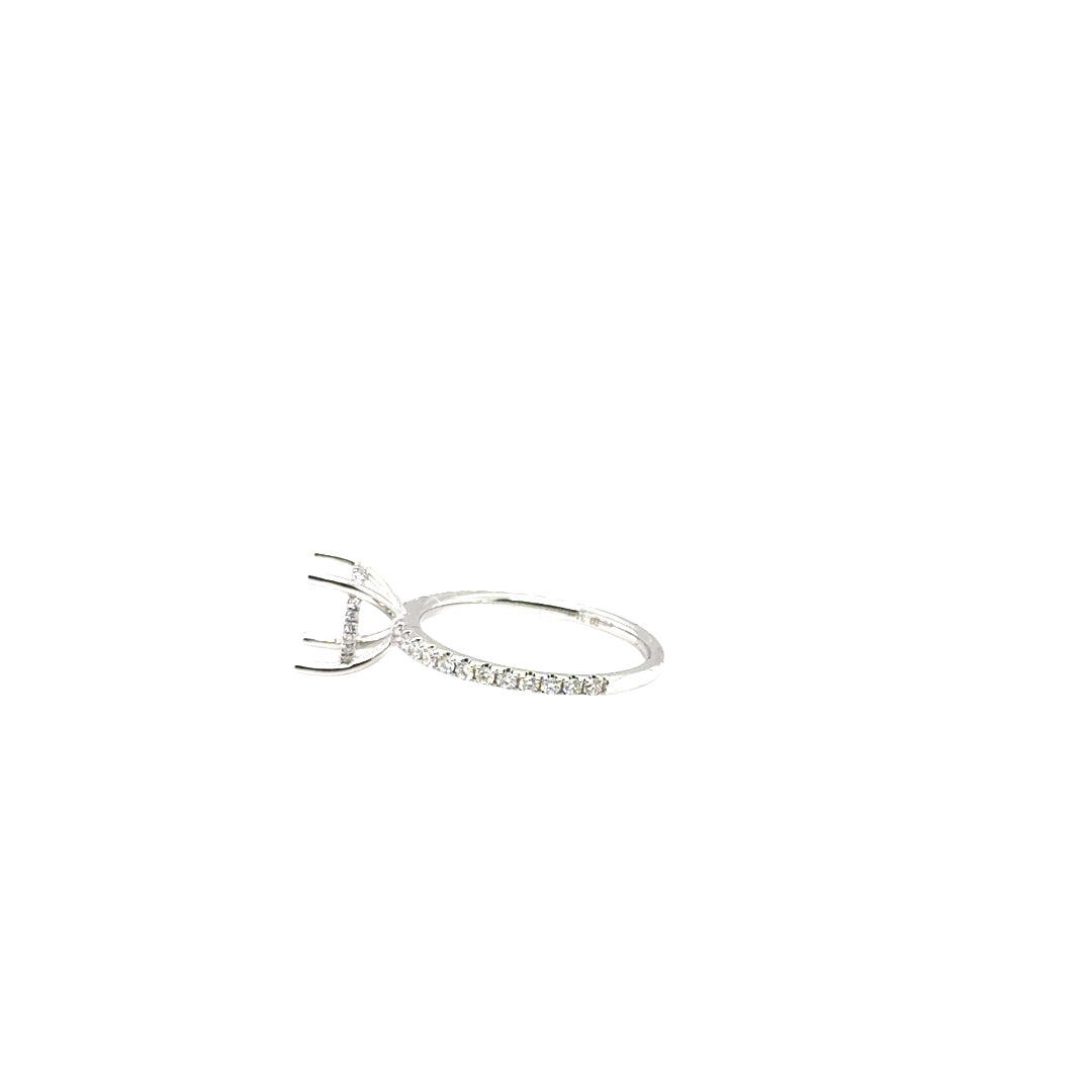 18k White Gold Diamond Semi Mount Ring
