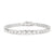 Graduated Solitaire Bracelet Made In 14K White Gold