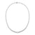 Three Prong Diamond Riviera Necklace Made In 14K White Gold