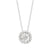 Halo Set Pendant Made In 14K White Gold