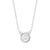 Bezel Set Solitaire Pendant Made In 14K White Gold