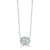 Oval Shape Halo Pendants Made In 14K White Gold