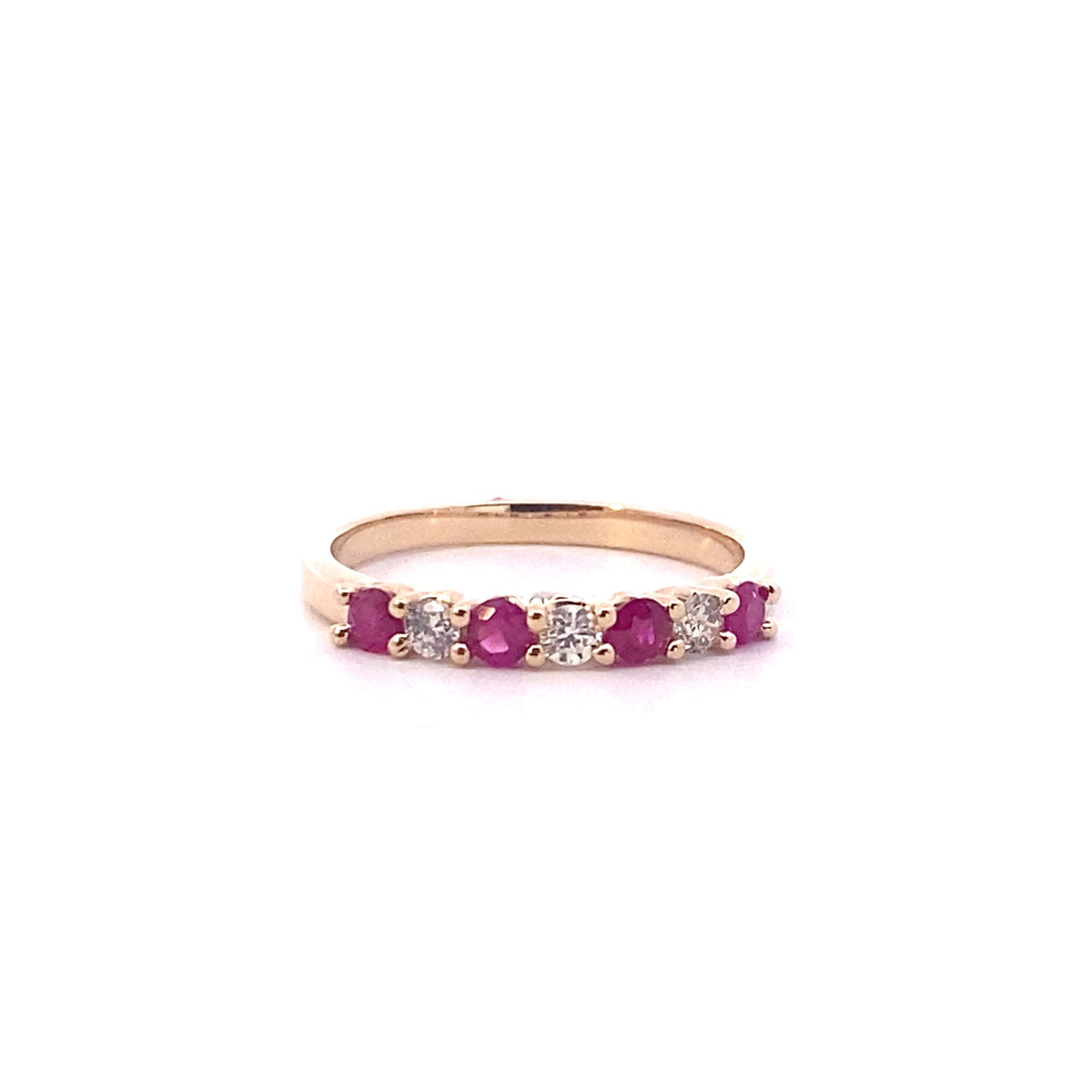 14k Yellow Gold Ruby and Diamond ring