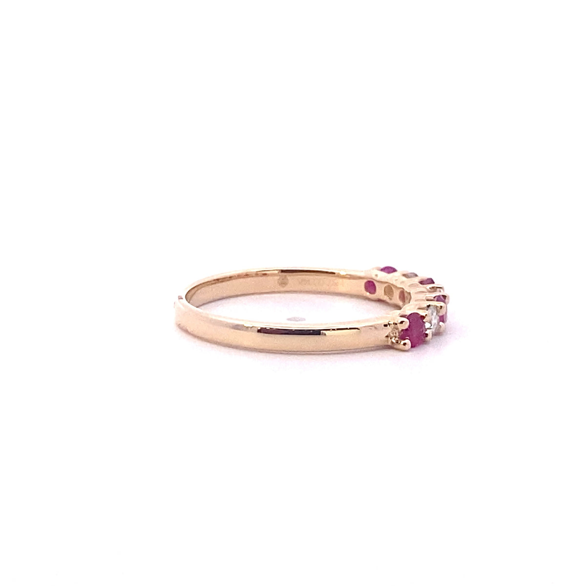 14k Yellow Gold Ruby and Diamond ring