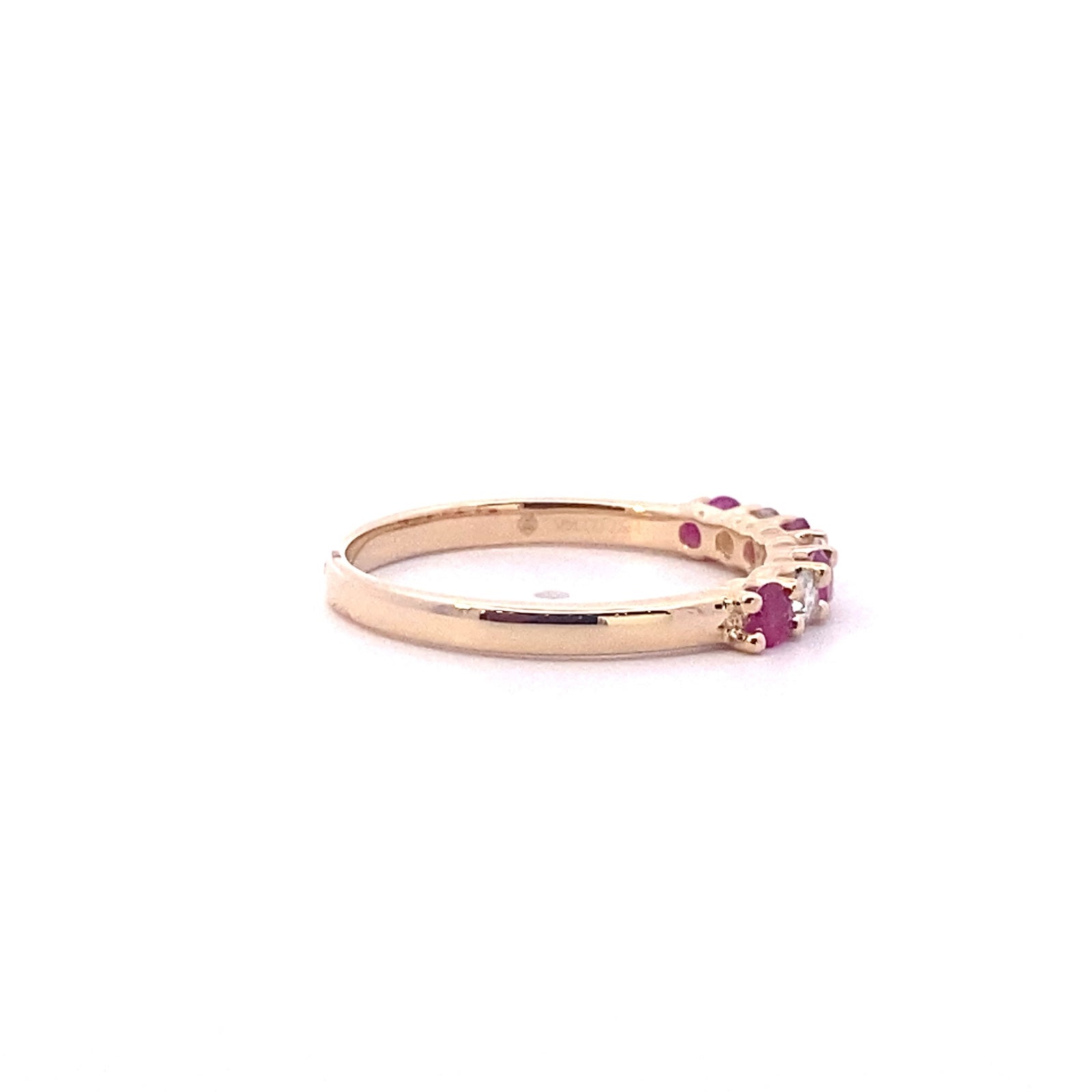 14k Yellow Gold Ruby and Diamond ring