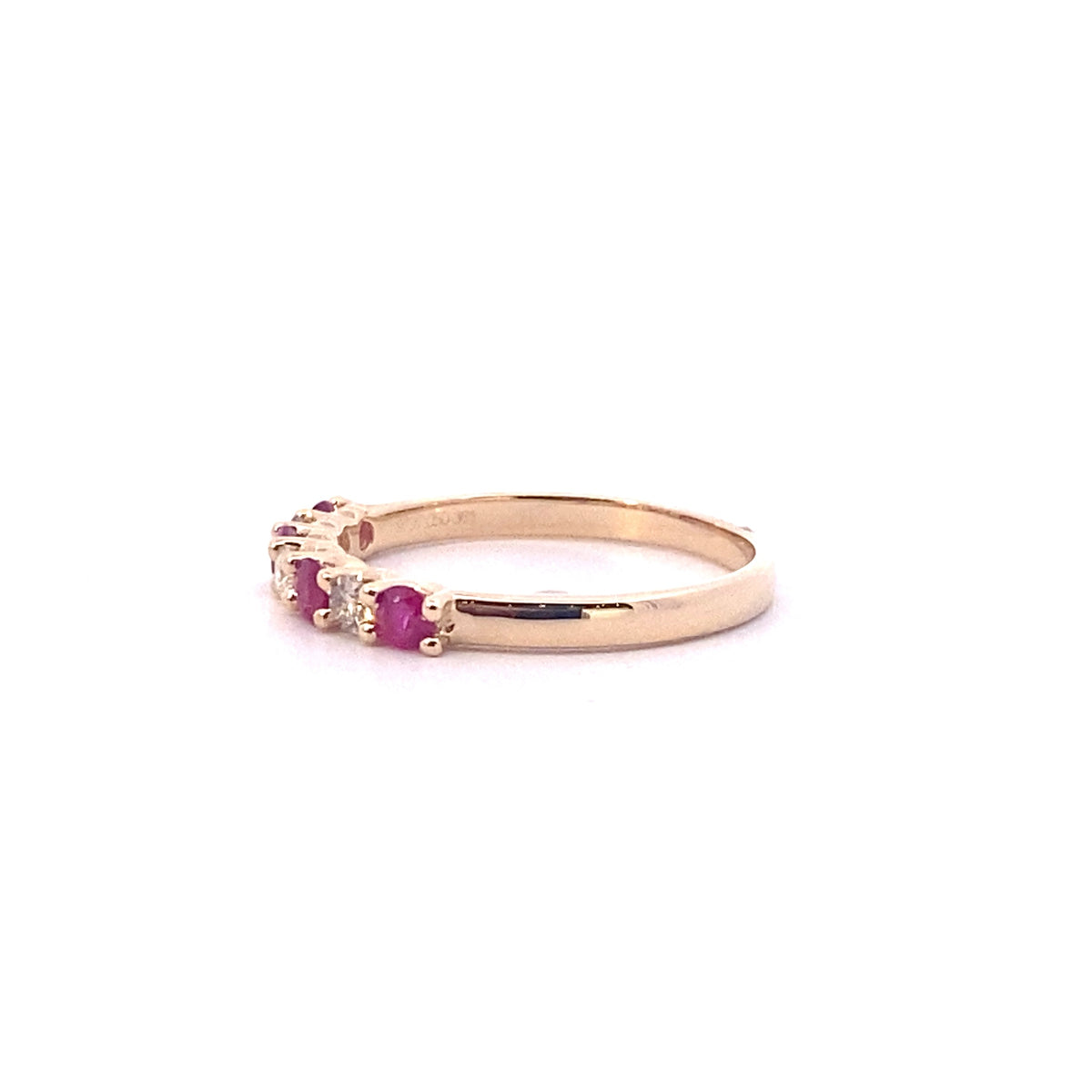 14k Yellow Gold Ruby and Diamond ring