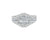 Mosaic Bridal Diamond Engagement Ring made in 14k White gold