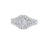 Mosaic Bridal Diamond Engagement Ring made in 14k White gold