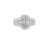 Mosaic Bridal Diamond Engagement Ring made in 14k White gold