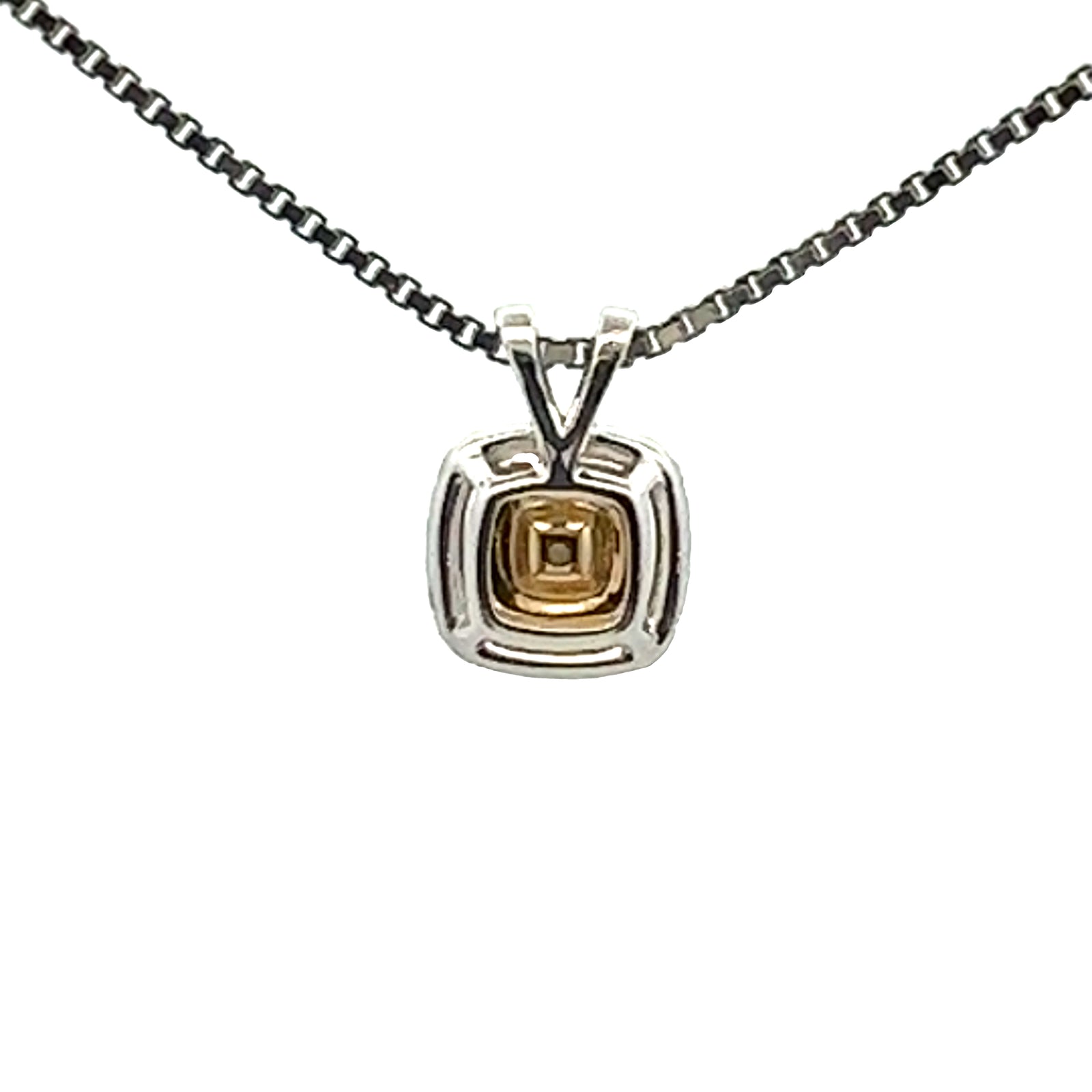 18k White Gold Alexandrite and Fancy Diamond Pendant