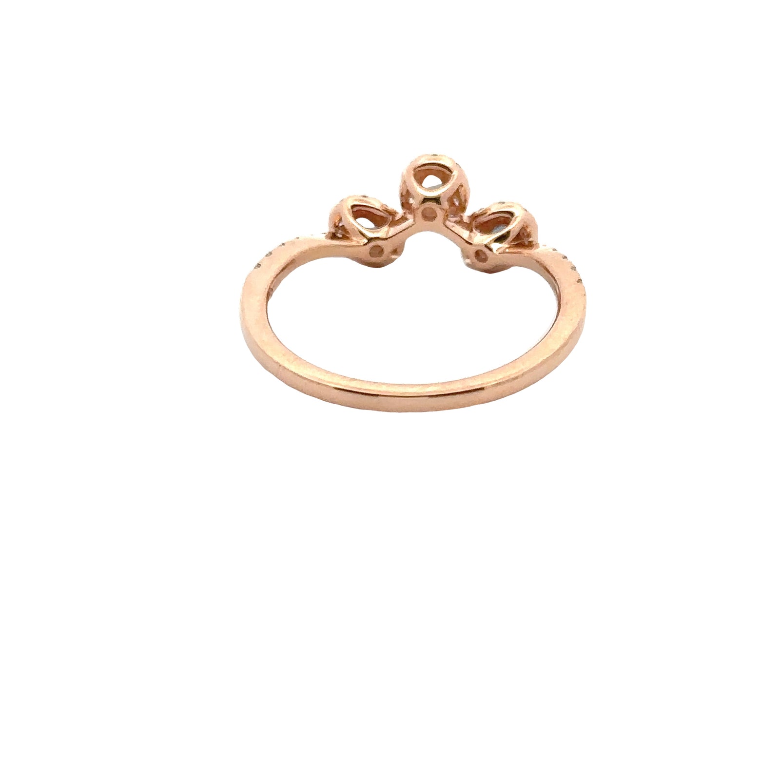 18k Rose Gold Ring with Alexandrites and Diamonds