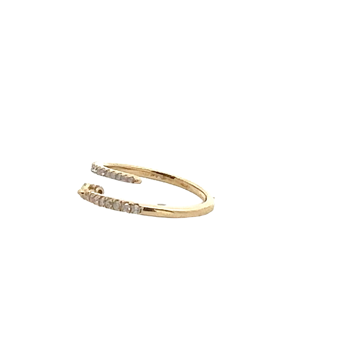 18k Yellow Gold Bypass Diamond Ring