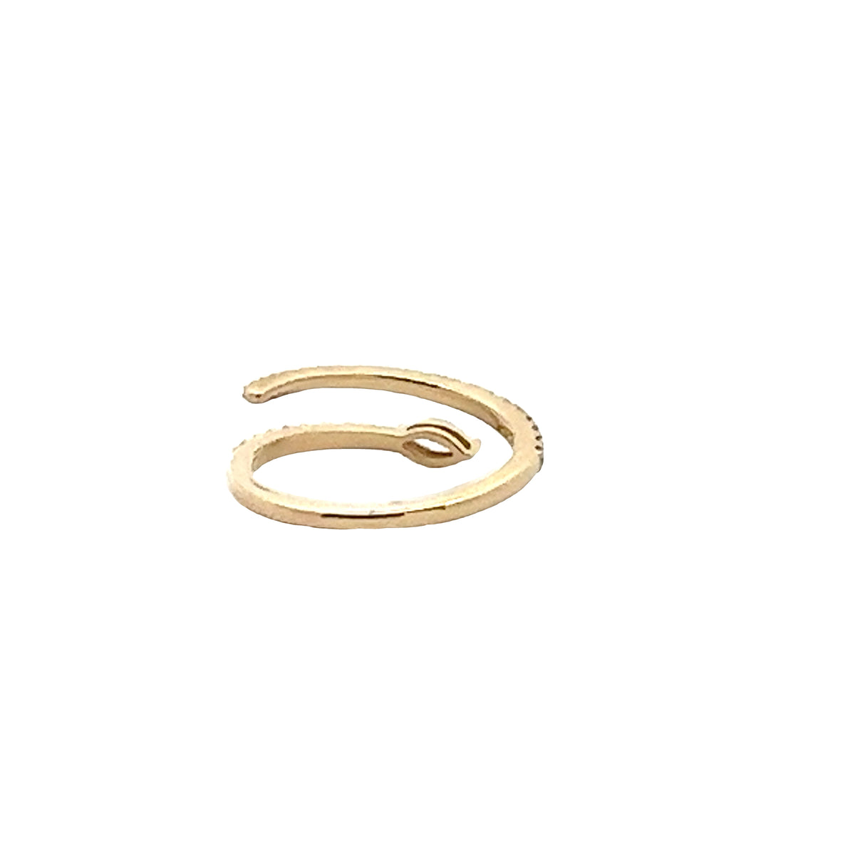 18k Yellow Gold Bypass Diamond Ring
