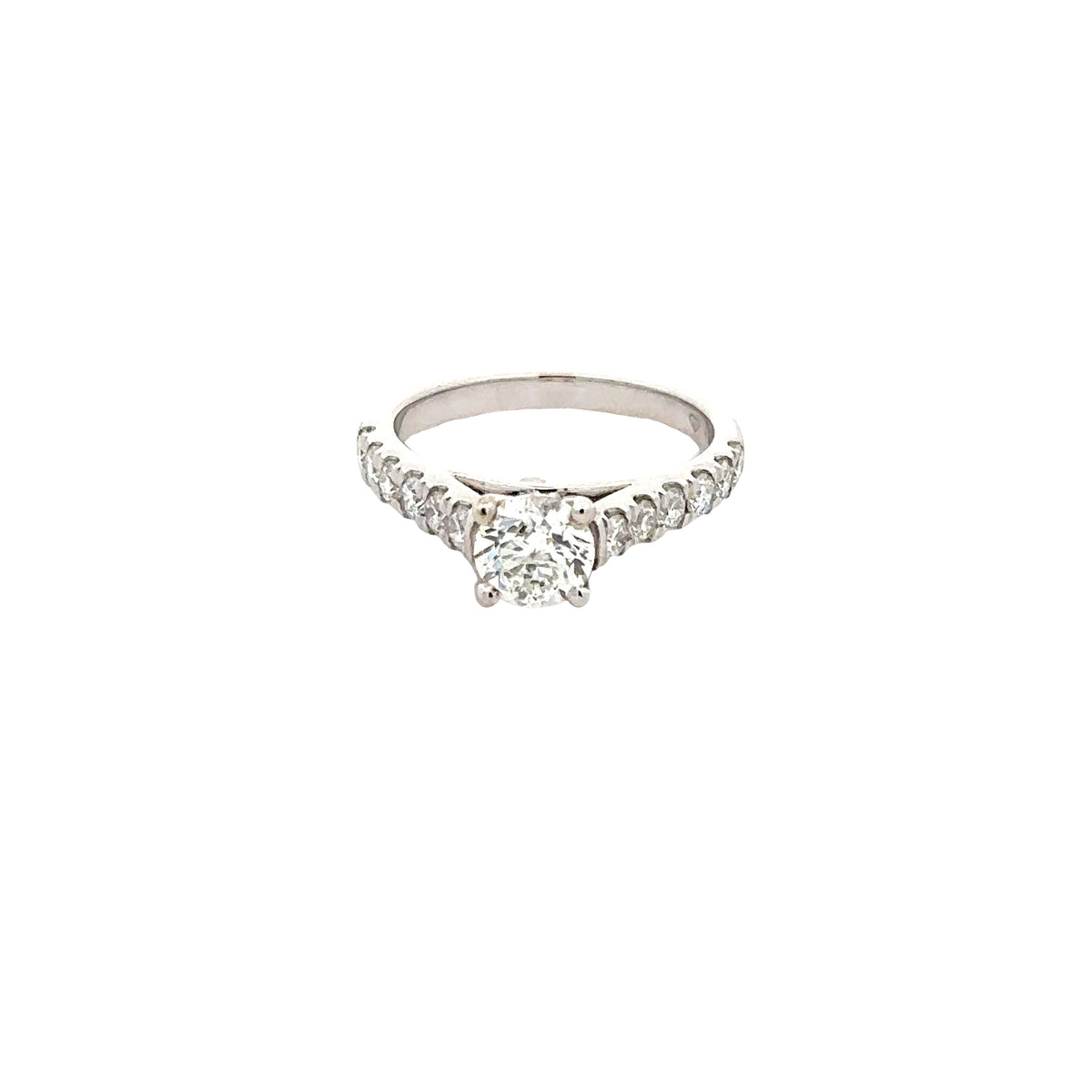 14k White Gold Diamond Engagement Ring