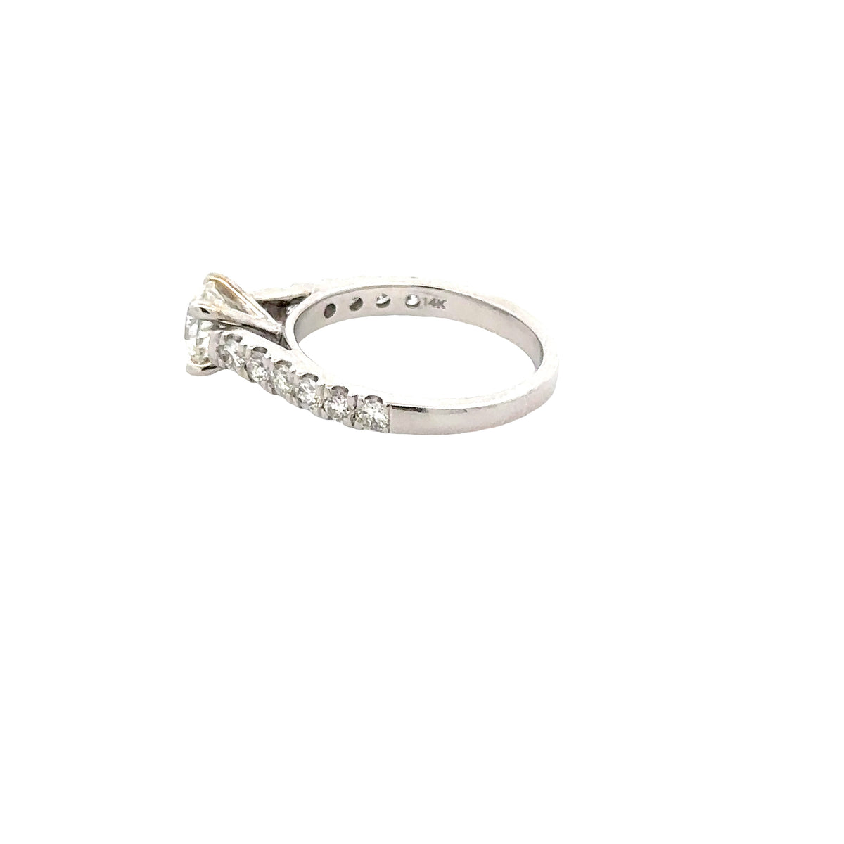 14k White Gold Diamond Engagement Ring