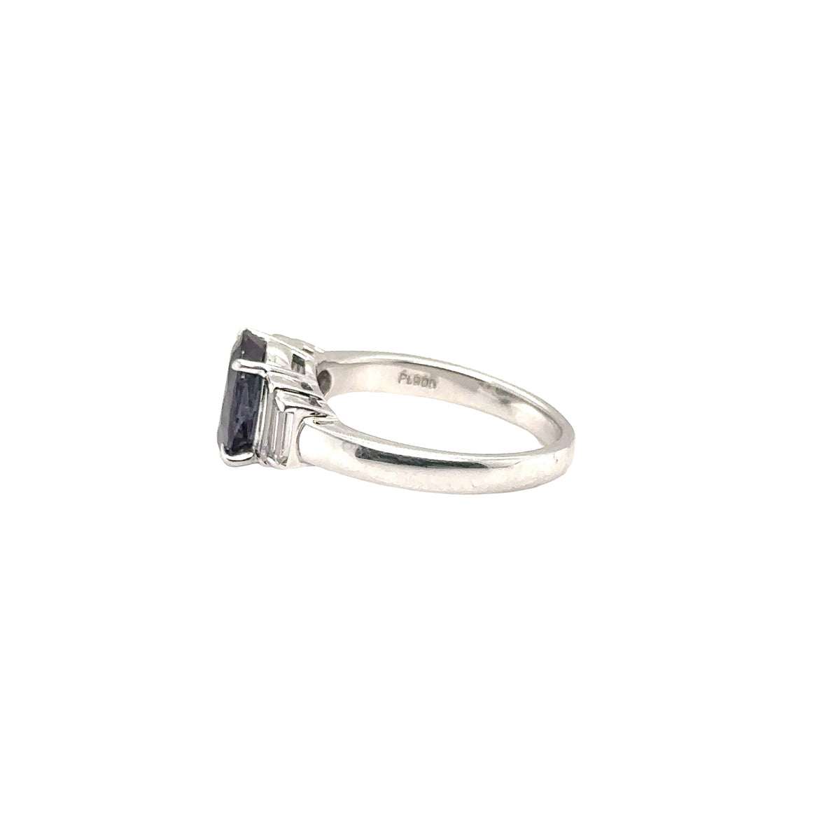 Platinum Ring with Natural Alexandrite and Diamonds