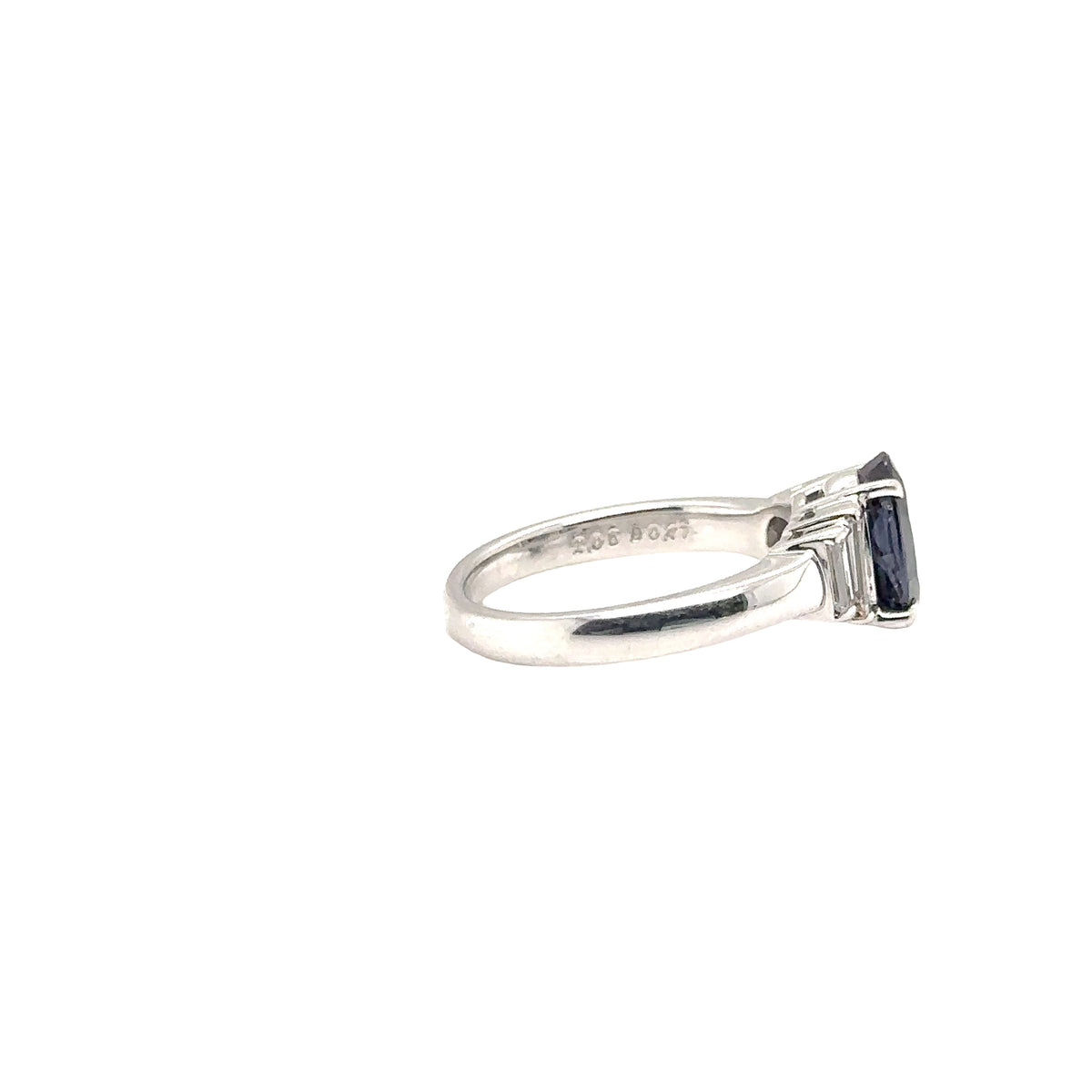 Platinum Ring with Natural Alexandrite and Diamonds