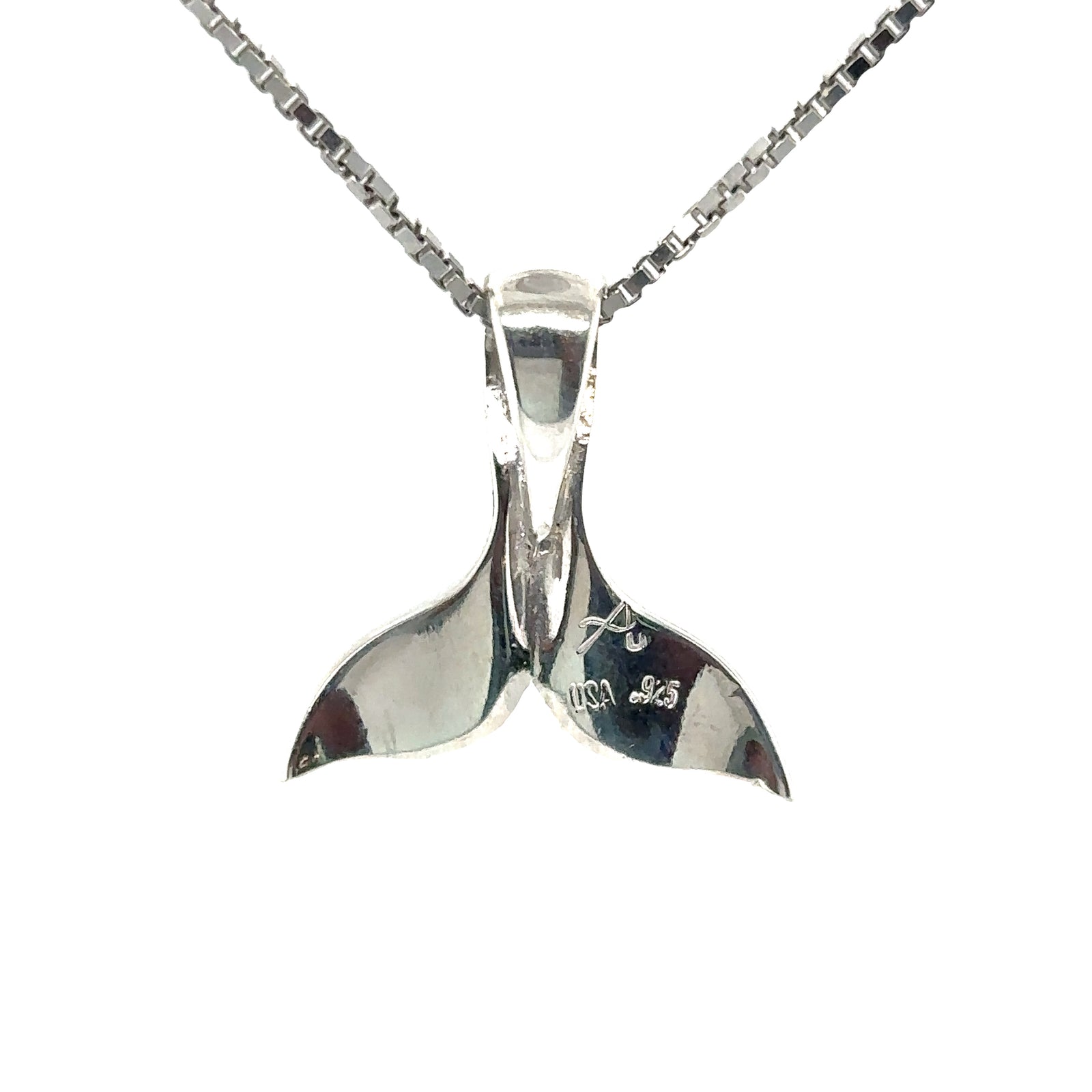 Sterling Silver Whale Tail Gilson Opal Pendant
