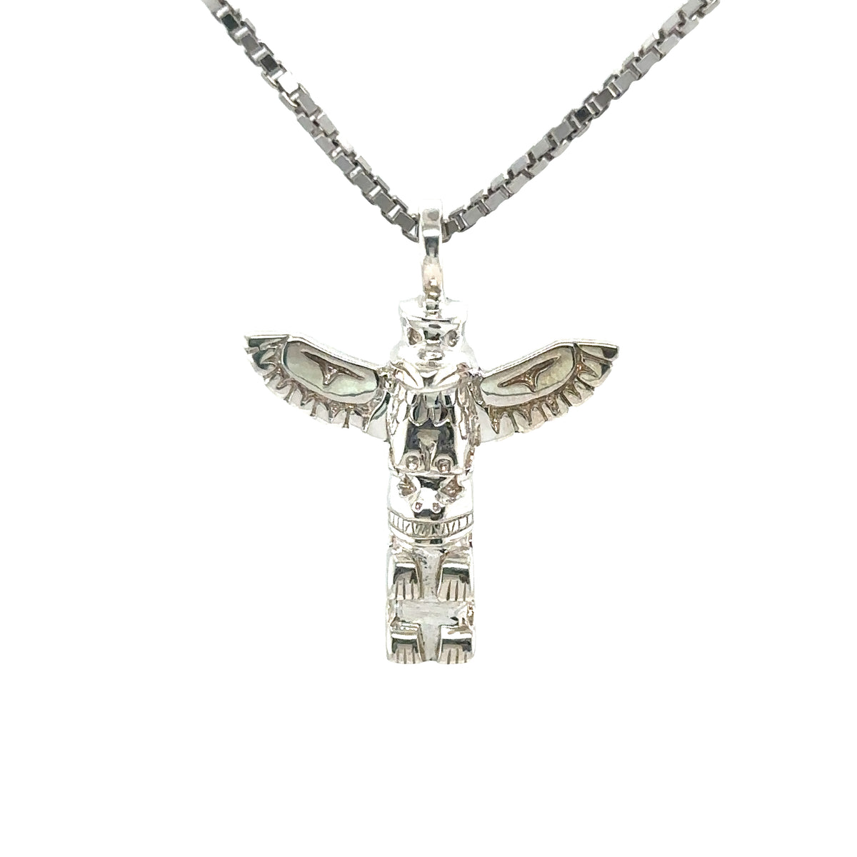 Sterling Silver Totem Pole Pendant