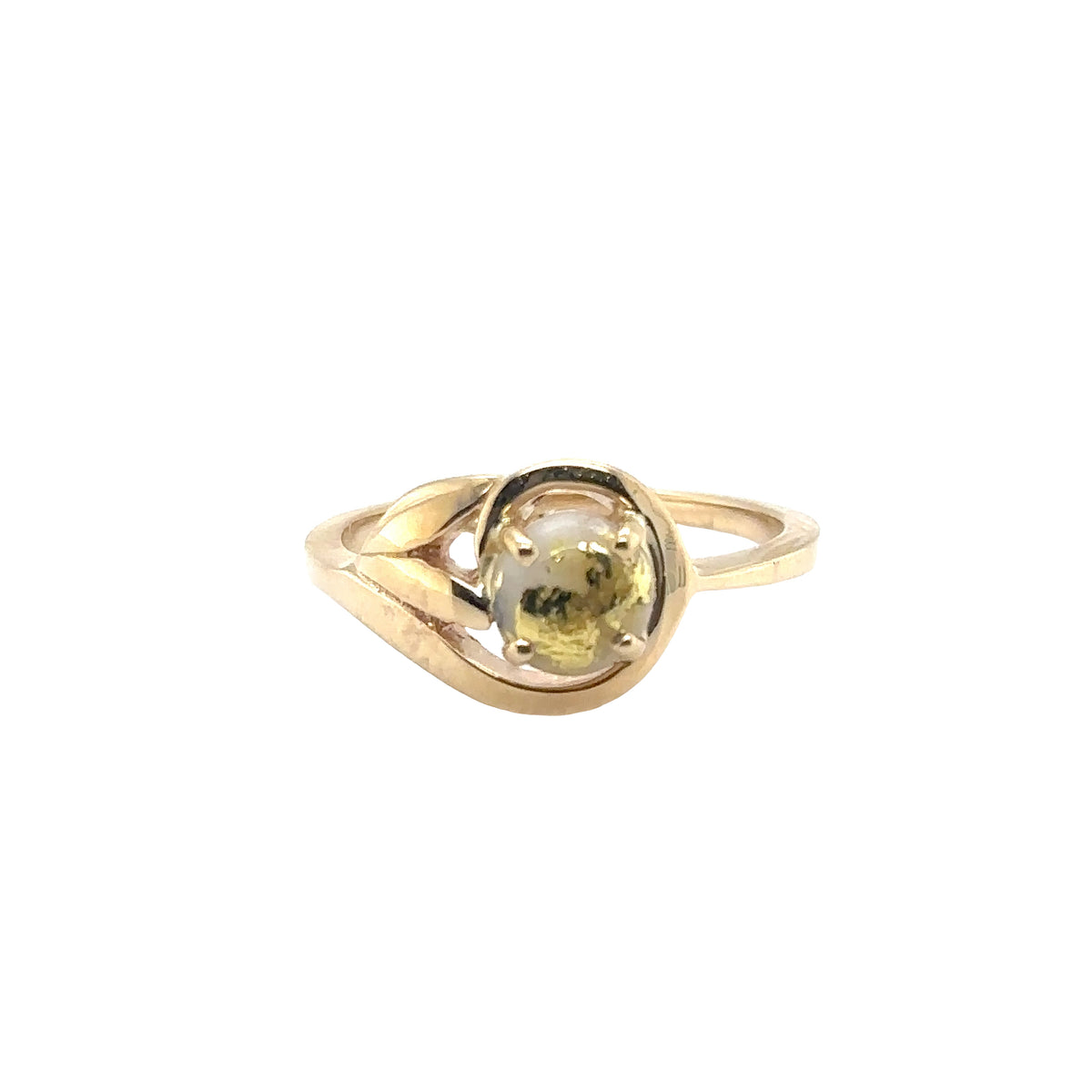 14k Yellow Gold Ring with Natural Gold Quartz