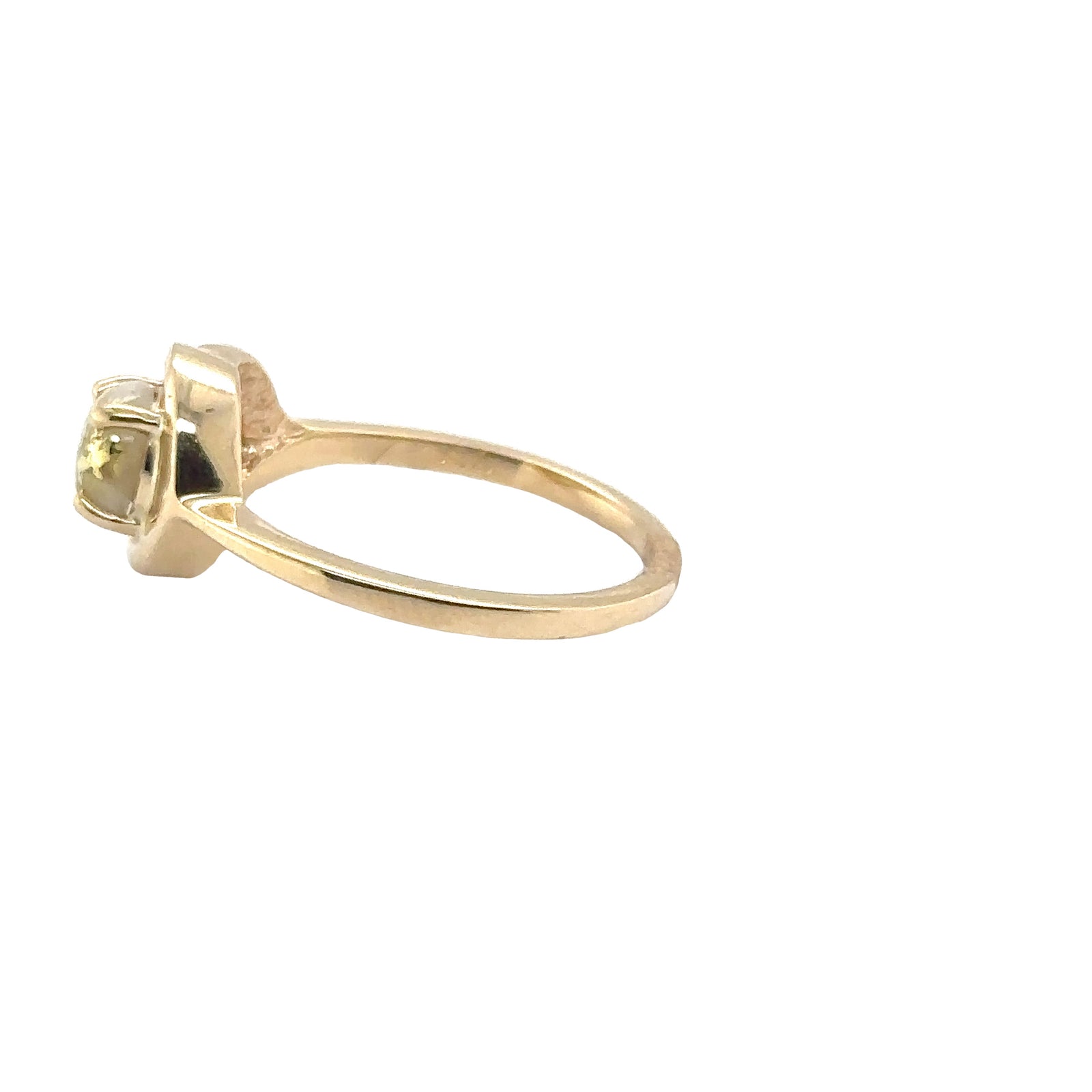 14k Yellow Gold Ring with Natural Gold Quartz