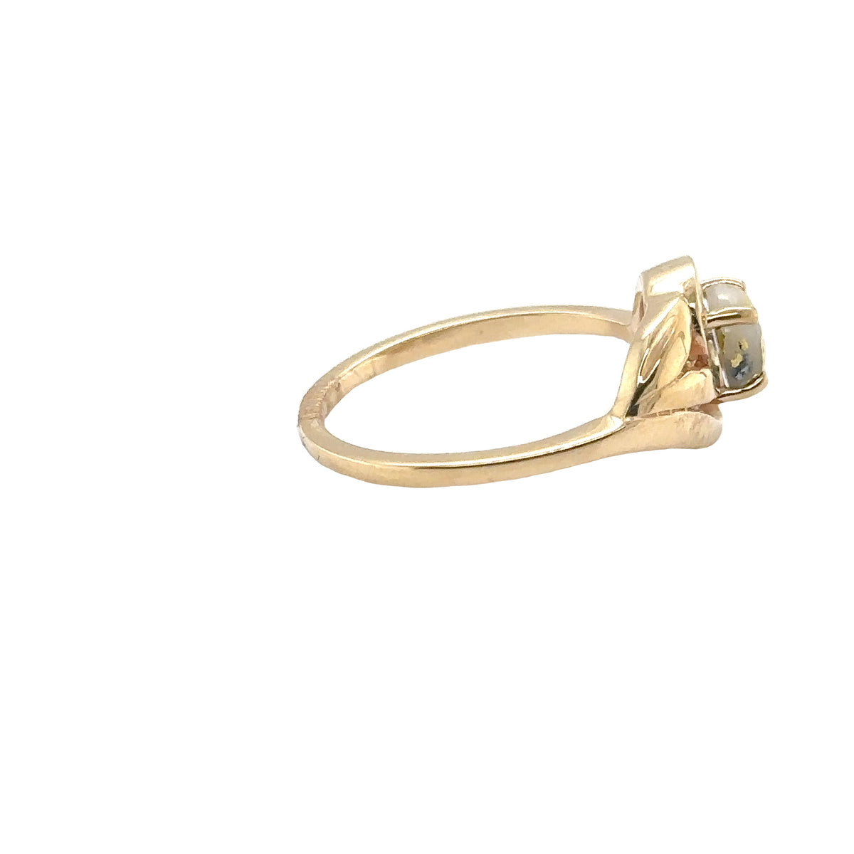 14k Yellow Gold Ring with Natural Gold Quartz