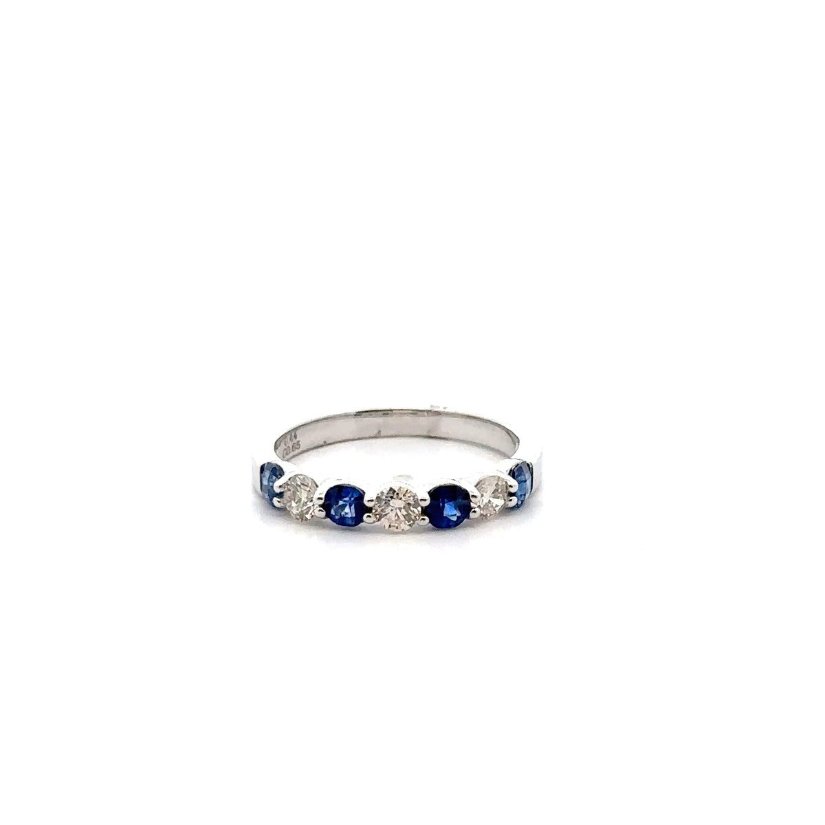 14k White Gold Sapphire and Diamond Ring