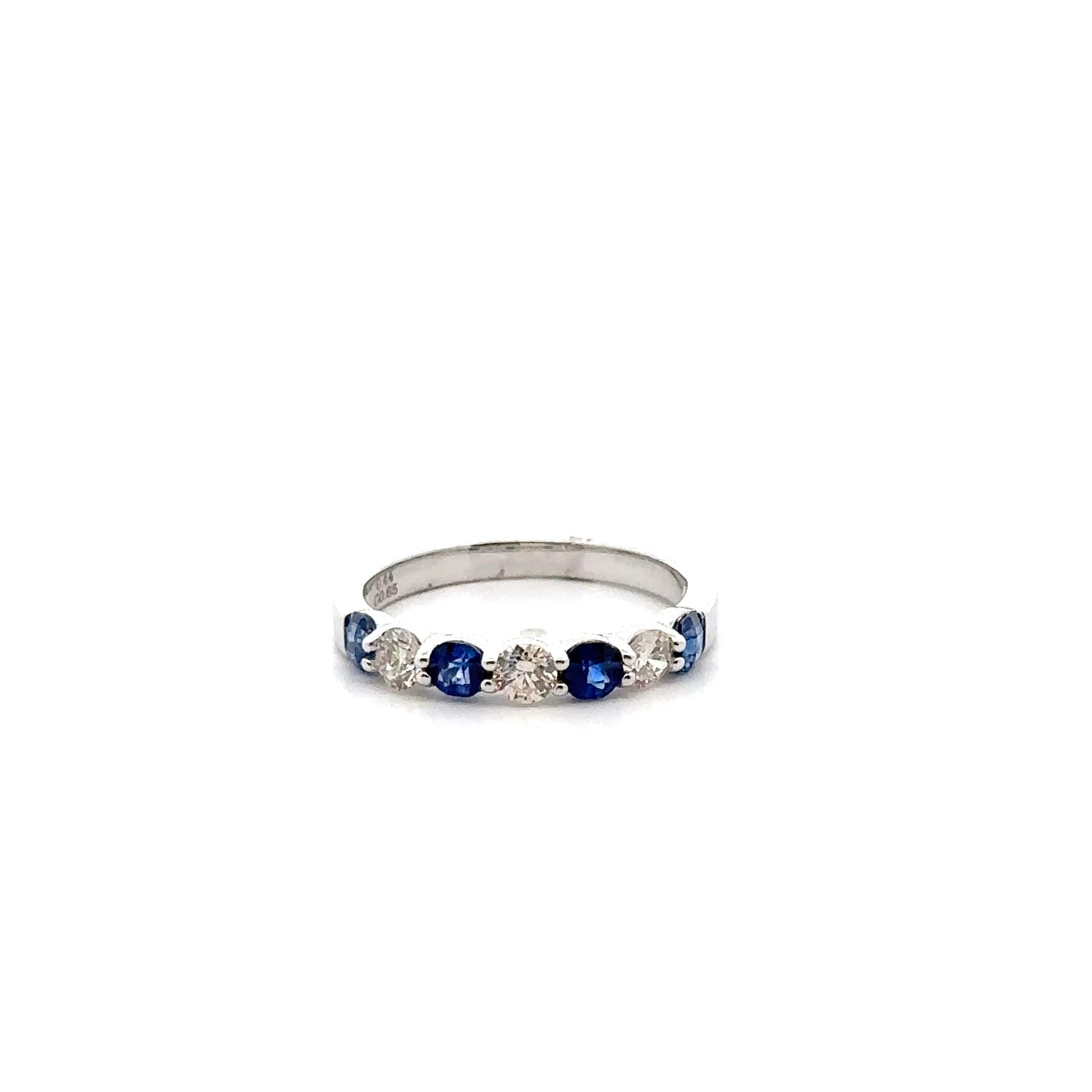 14k White Gold Sapphire and Diamond Ring