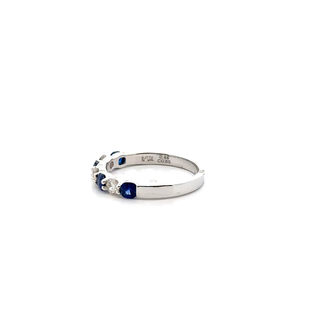 14k White Gold Sapphire and Diamond Ring
