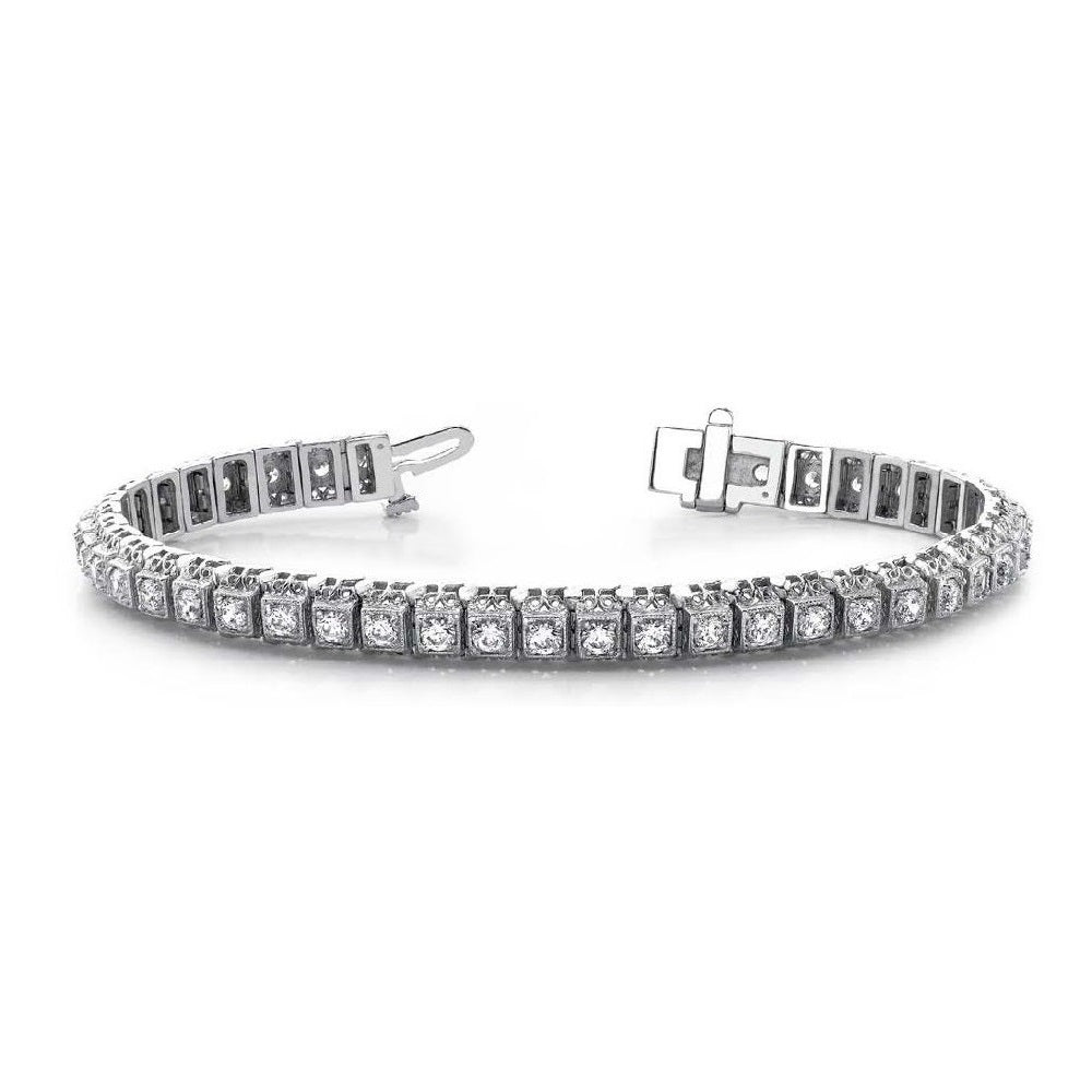 Diamond Bracelet Millgrain