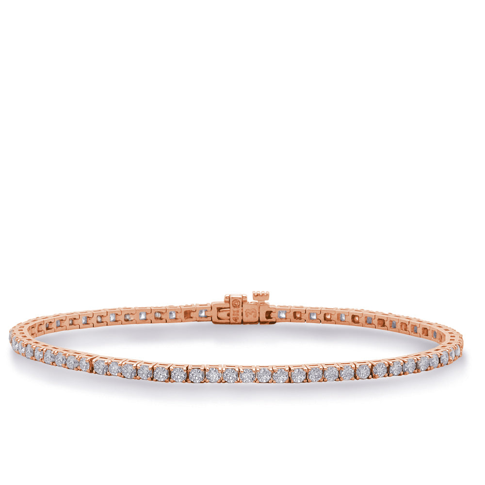 Rose Gold Diamond Tennis Bracelet