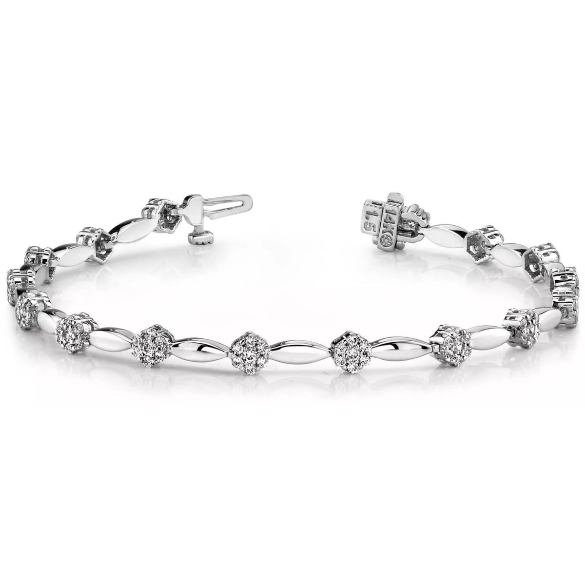 White Gold Designer Diamond Bracelet