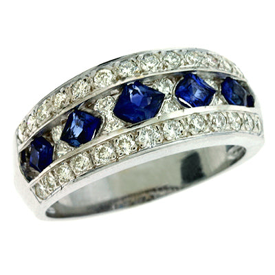 Sapphire &amp; Diamond Band