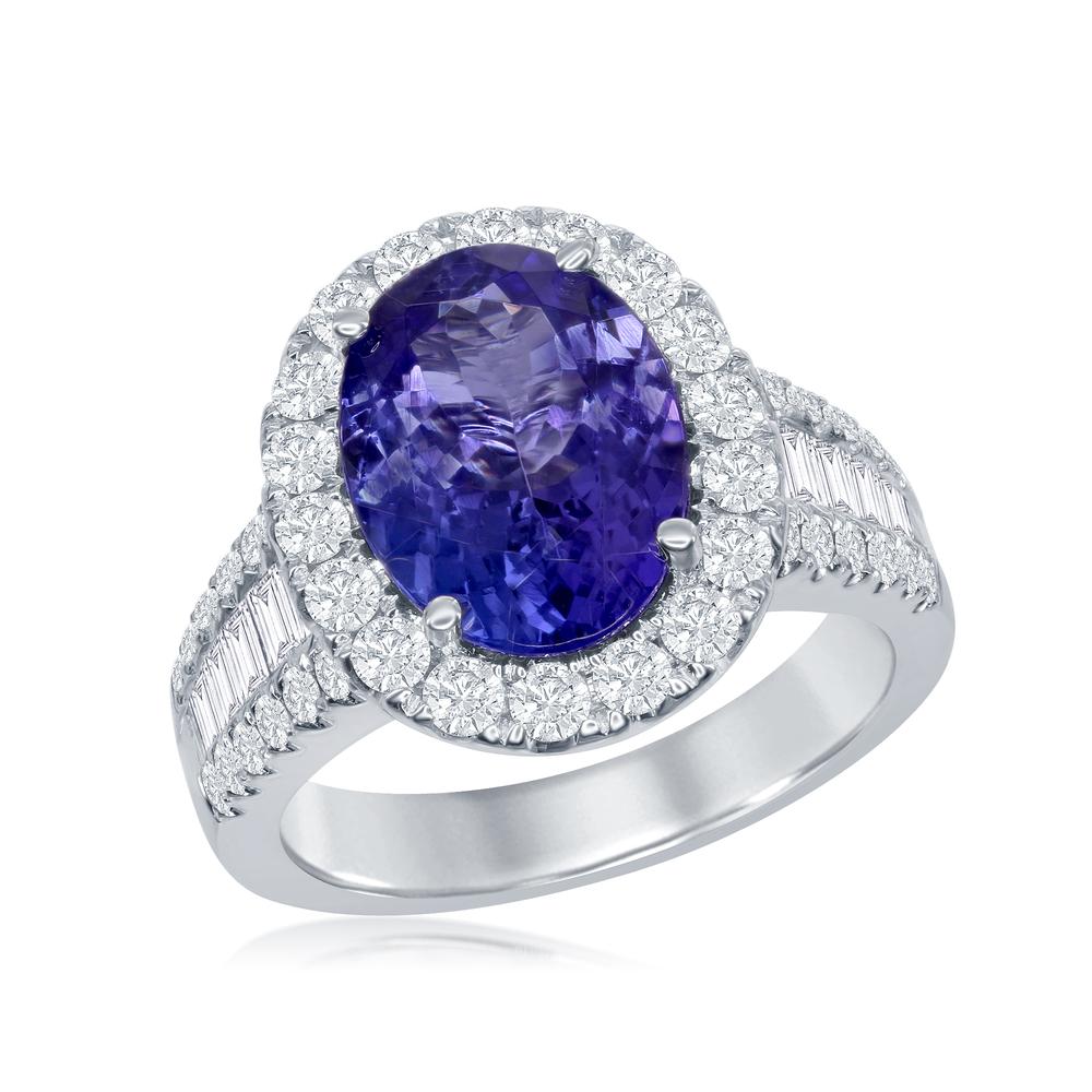 18K White Gold Tanzanite Cocktail Ring