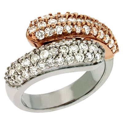 Rose &amp; White Gold Diamond Fashion Ring