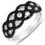 White Gold Black & White Diamond Ring
