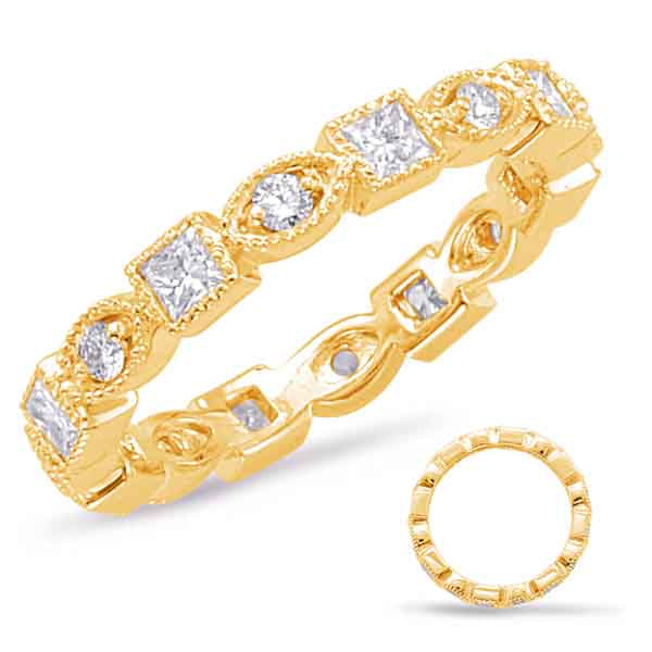 Yellow Gold Stackable Eternity Band - Monarch Jewels