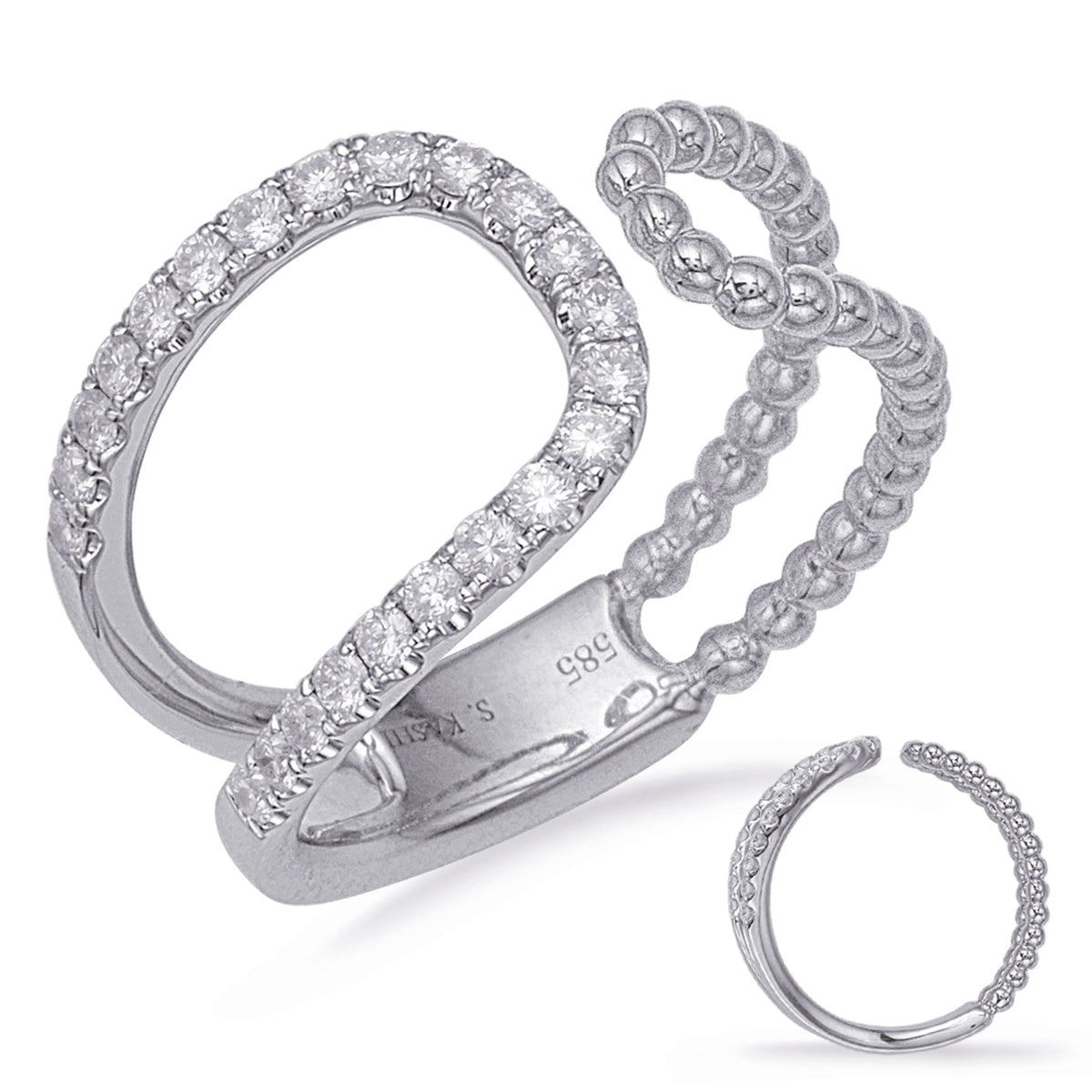 White Gold Diamond Fashion Ring