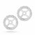 Round Earring Jackets Made In 14K White Gold