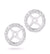 Round Earring Jackets Made In 14K White Gold