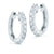 Prong Set Huggies Made In 14K White Gold