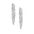 V Diamonds Hoops Made In 14K White Gold