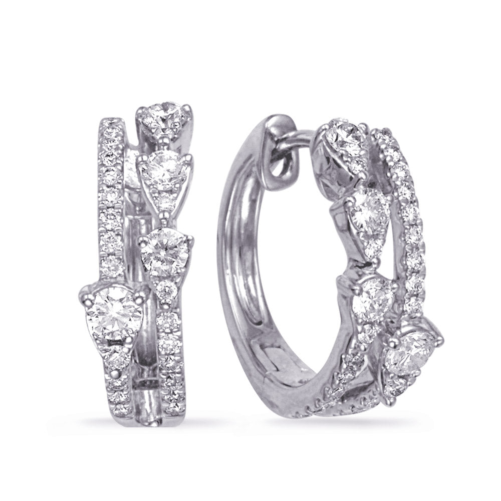 White Gold Diamond Earring